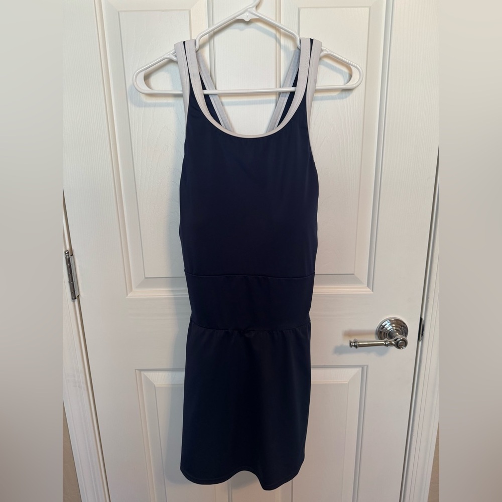 Lands' End Women’s Navy With White Trim Swimsuit Dress Size 18W
